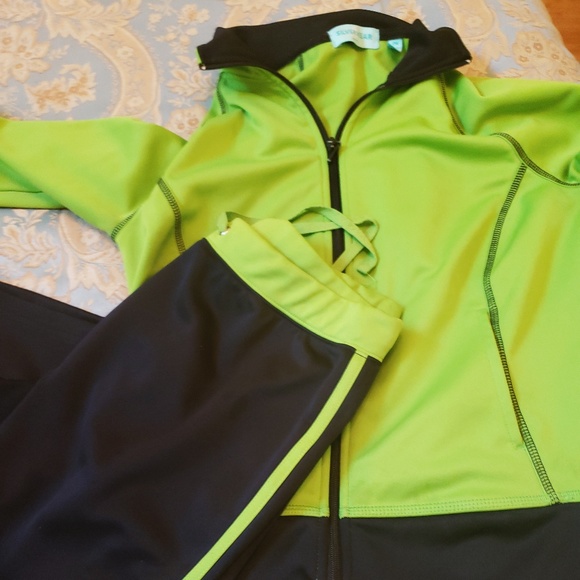 lime green sweatsuit